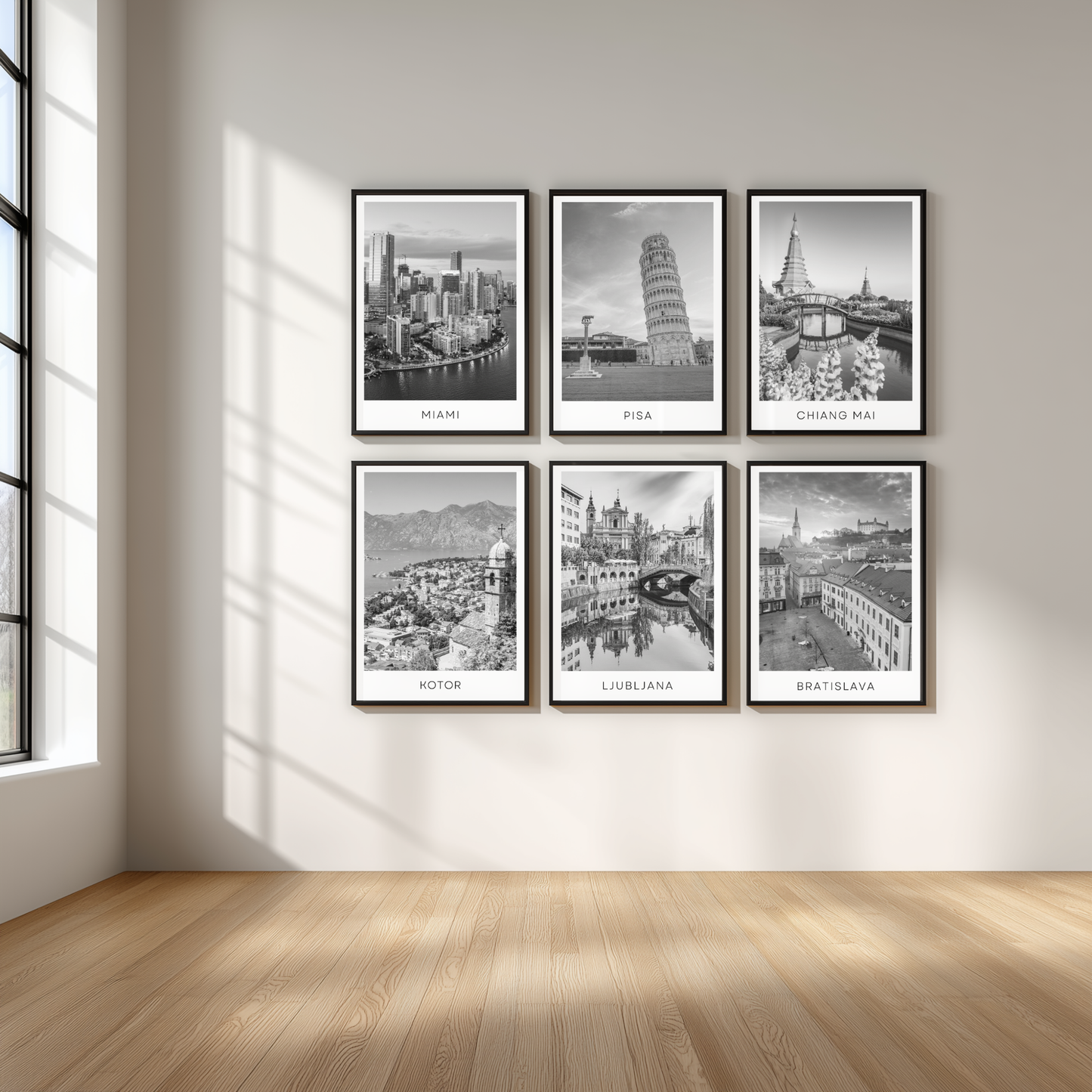Black and white travel posters - Any city!
