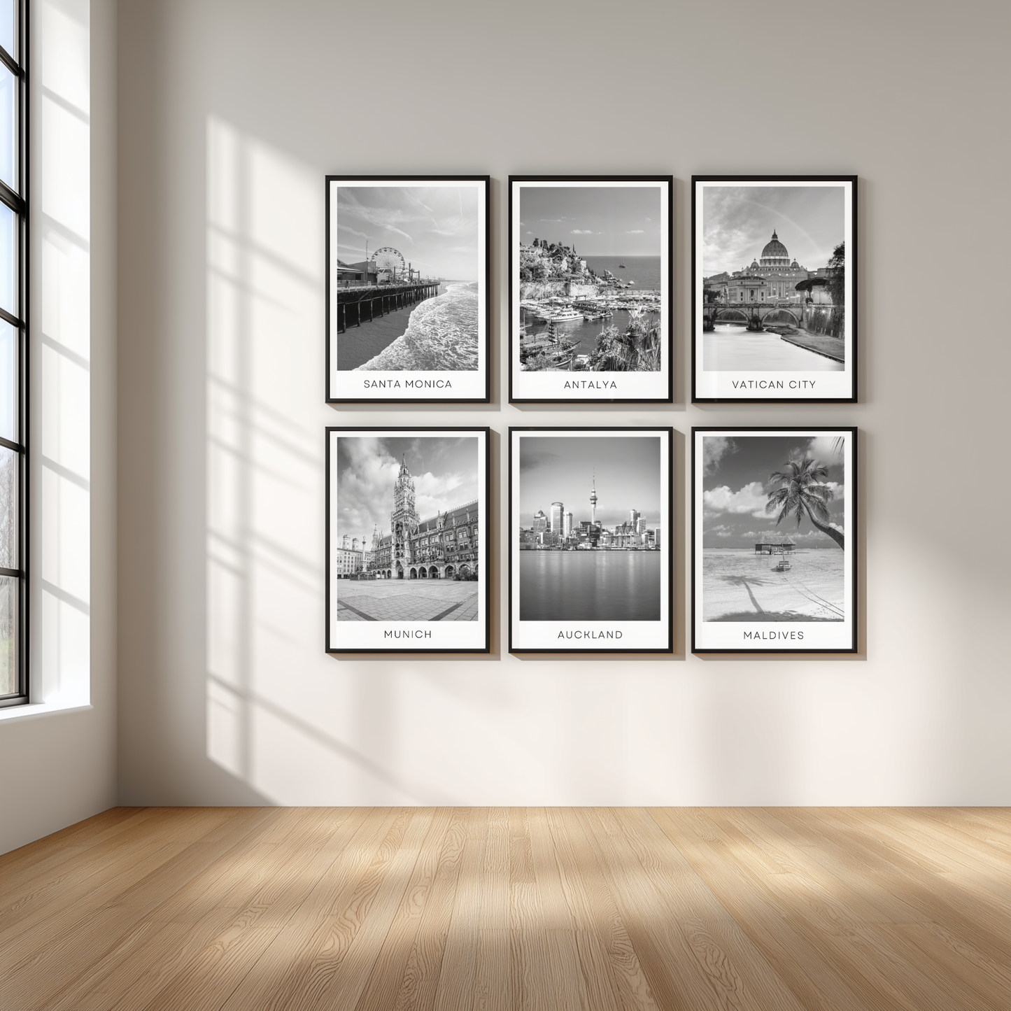 Black and white travel posters - Any city!