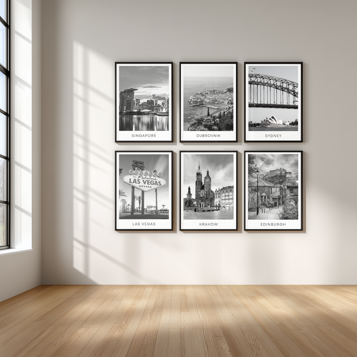 Black and white travel posters - Any city!