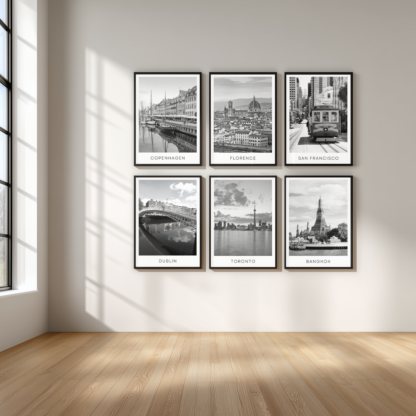 Black and white travel posters - Any city!