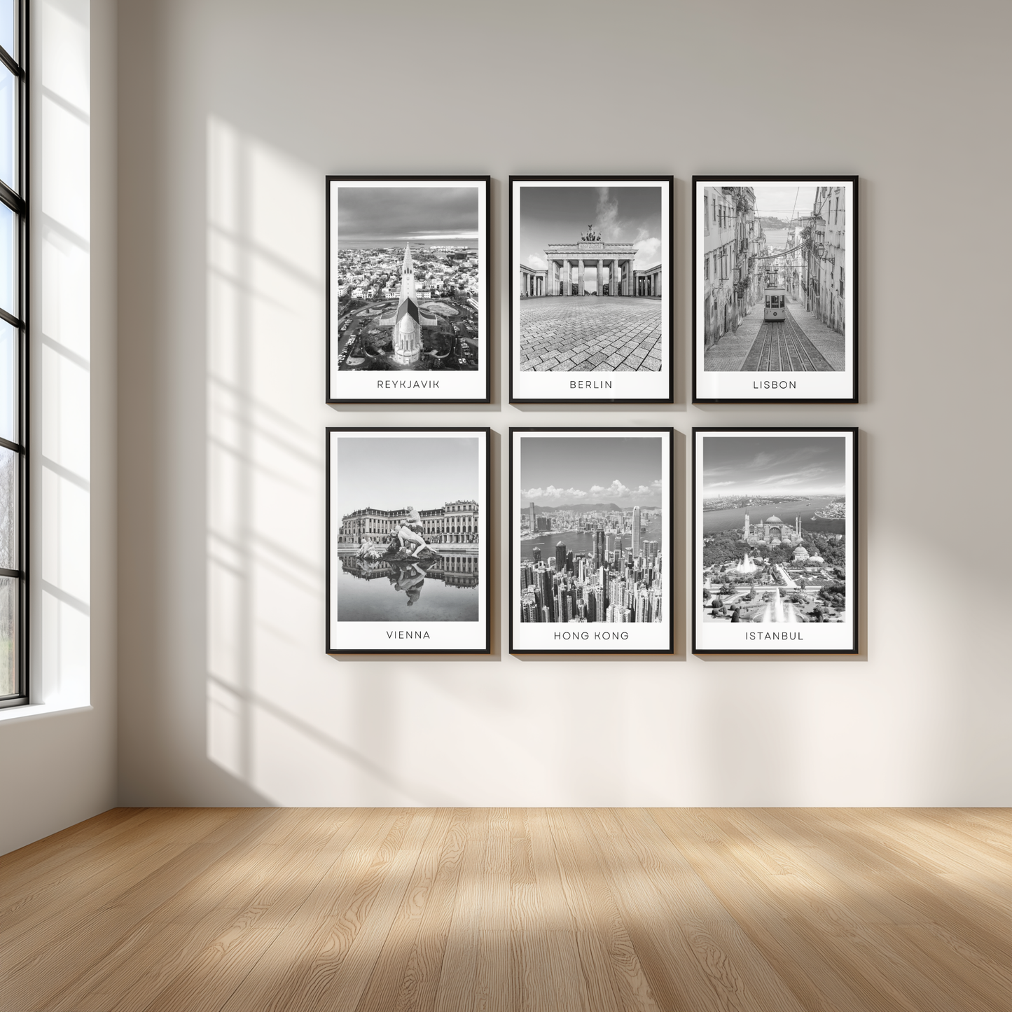 Black and white travel posters - Any city!