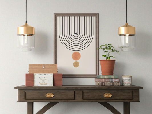 Boho Geometric Wall Art, Living room poster, Minimalist Art,  Neutral Wall Decor, Home decor, Birthday gift, Neutral print