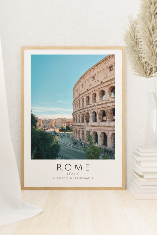 Rome colour city print