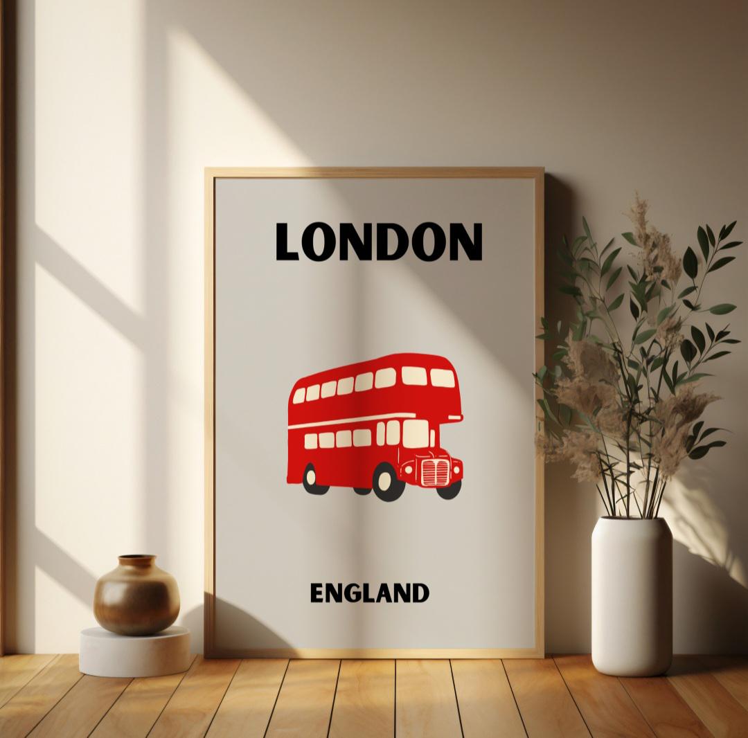 London Pop Art style city print