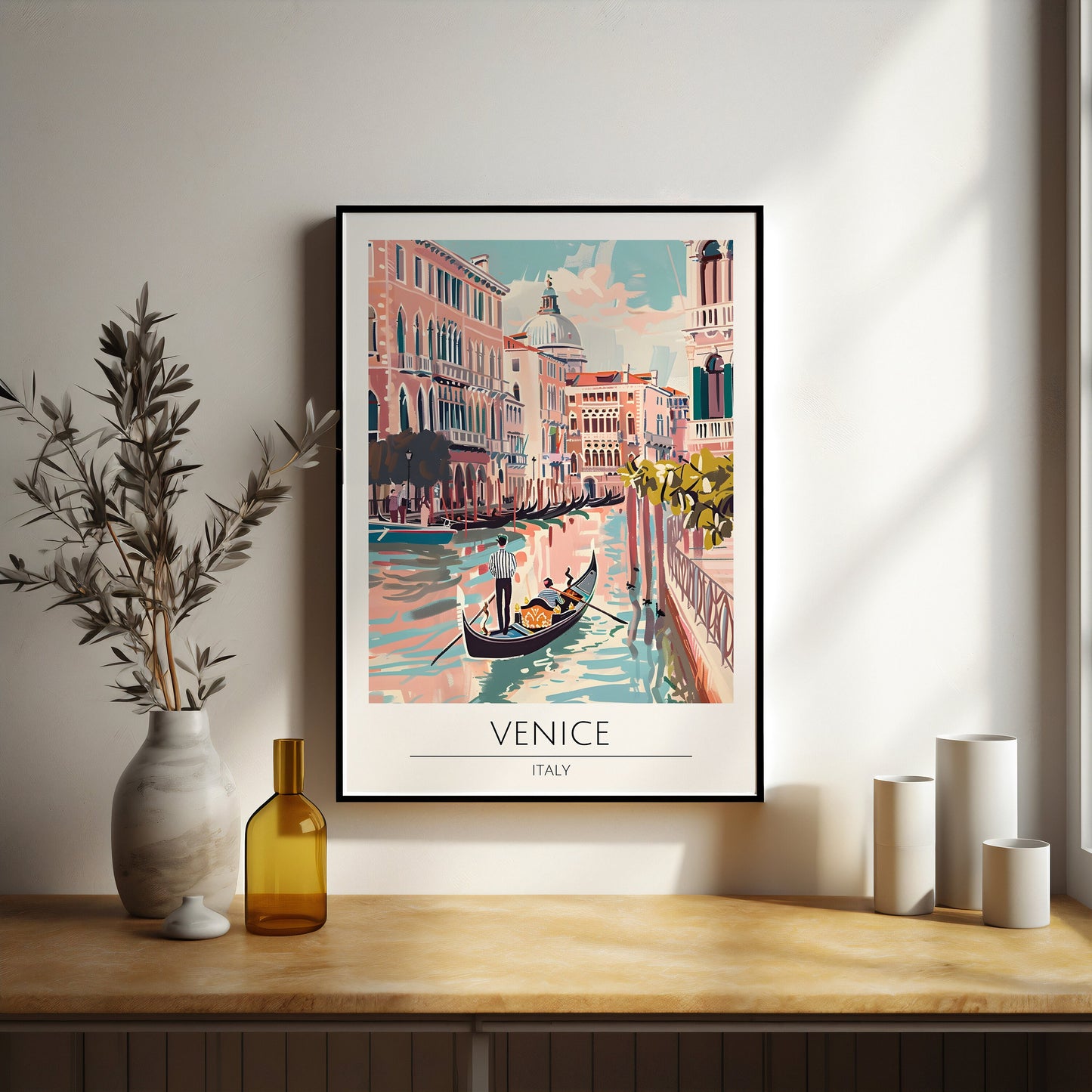 Venice watercolour style city prints