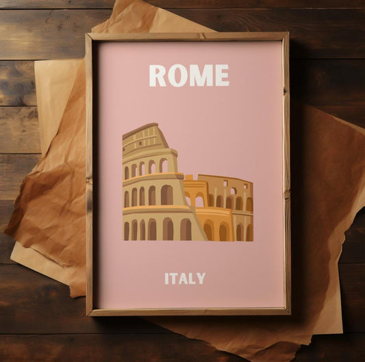 Rome Pop Art style travel print