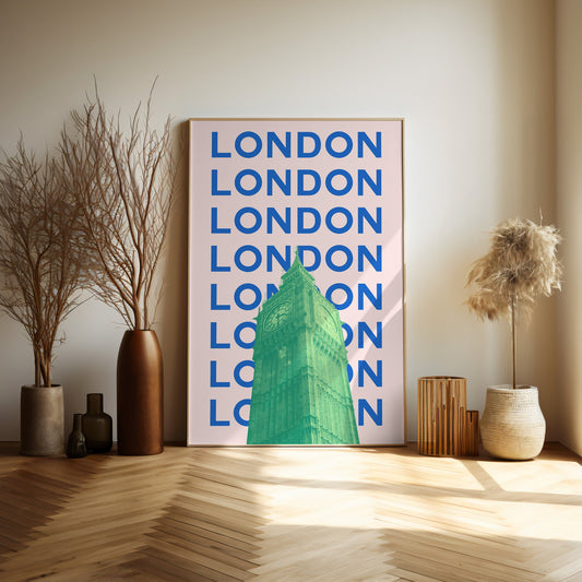 London Pop Art style travel print