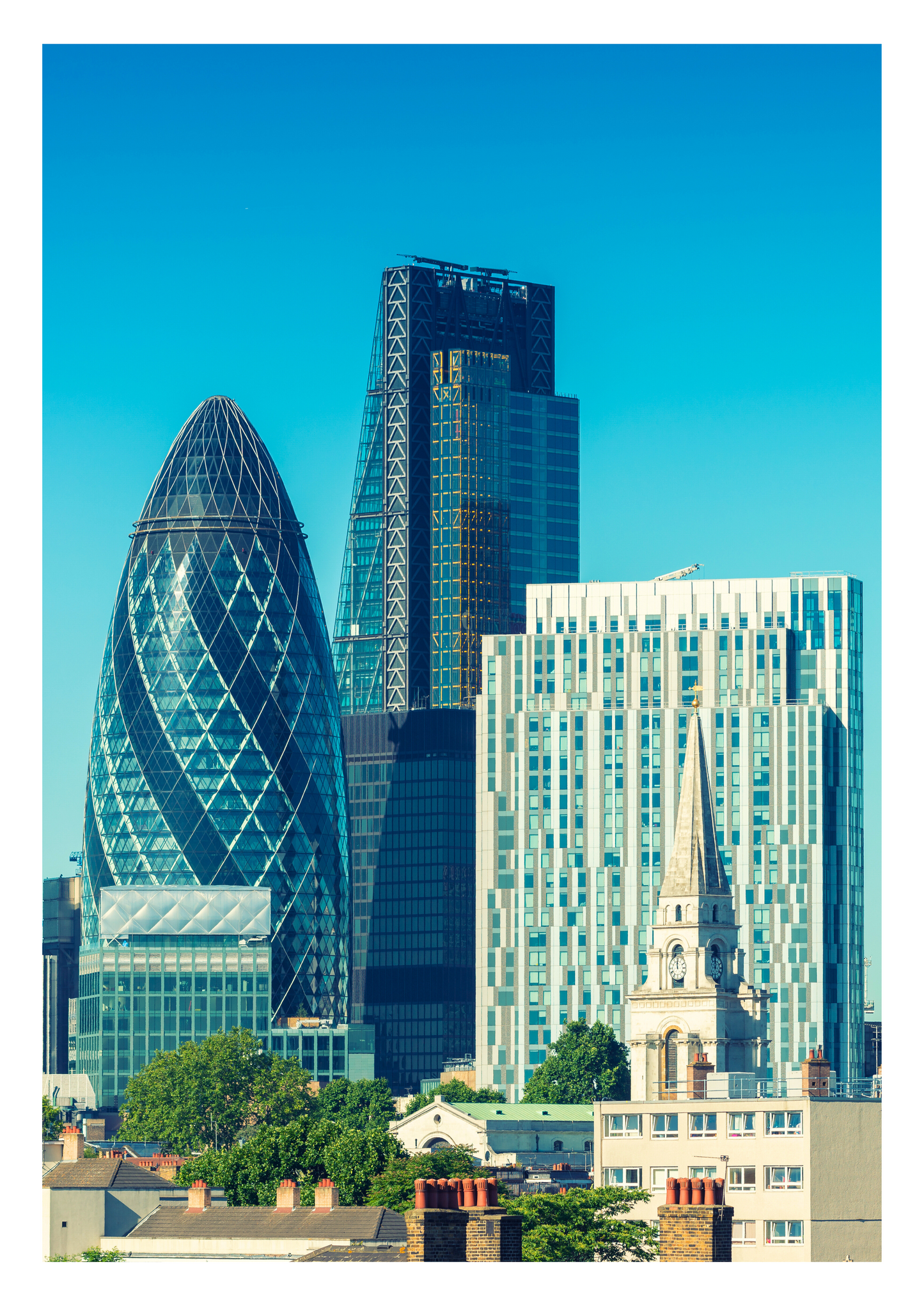 Set of 3 London colour city prints