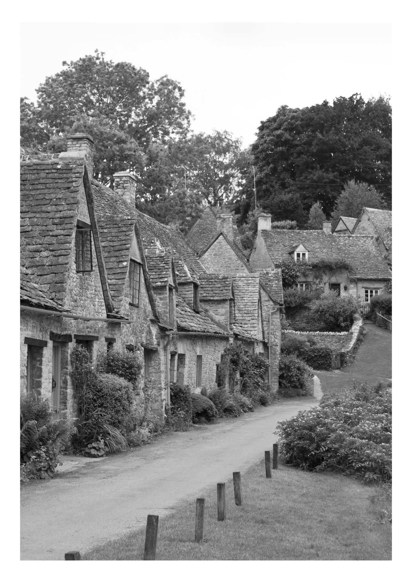 Set of 3 Cotswolds black and white prints