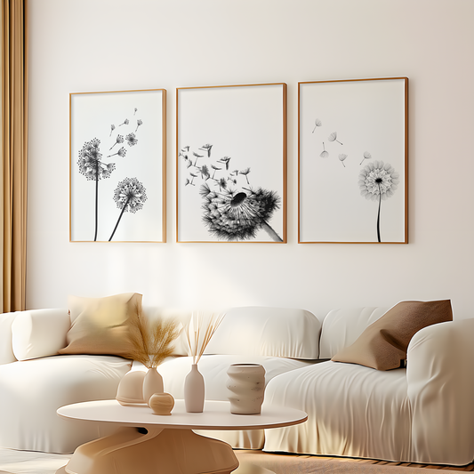 Set of 3 dandelion prints