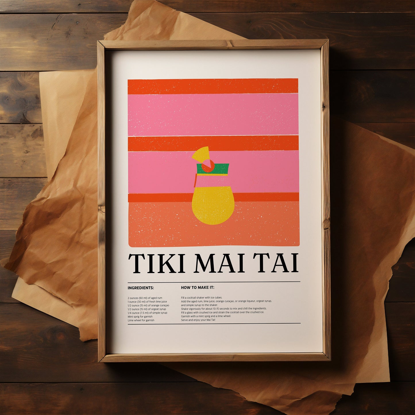 Mai Tai cocktail print
