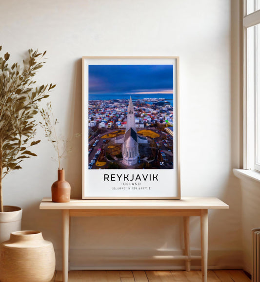 Reykjavik city print