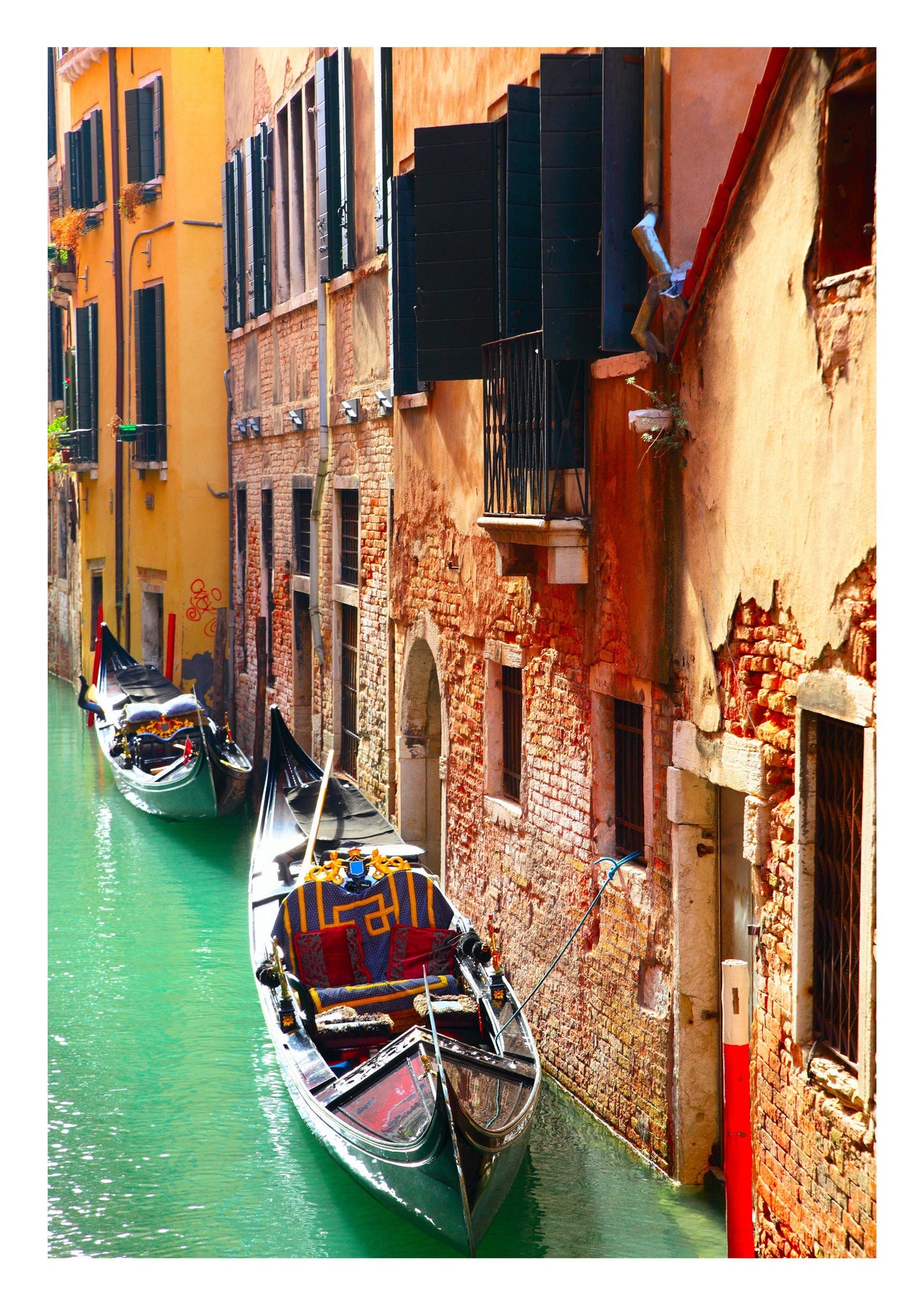 Venice print, Venetian canal gondola image, Italy print, City print, Travel print, Italy photograph, Travel poster, Wall art, Home decor