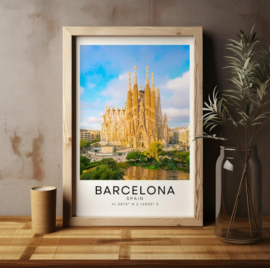 Barcelona city print