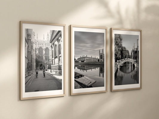 Set of 3 Cambridge city prints