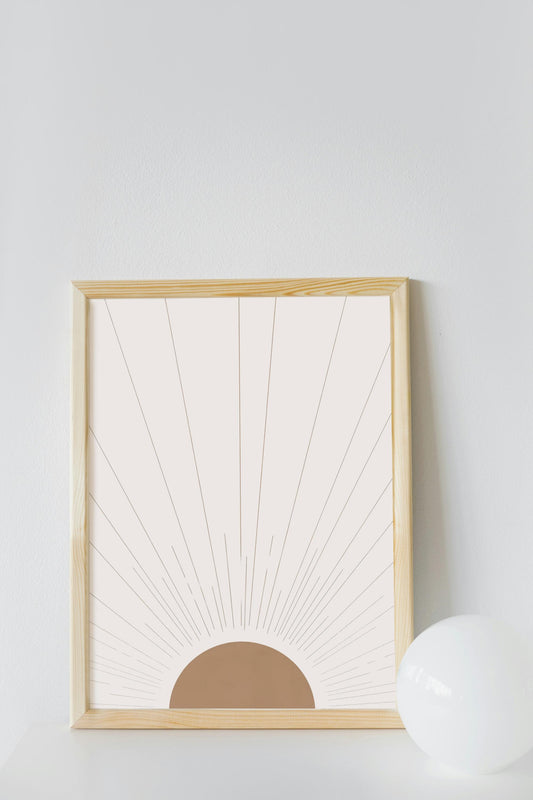 Boho Geometric Wall Art, Living room poster, Minimalist Art,  Neutral Wall Decor, Home decor, Birthday gift, Neutral print