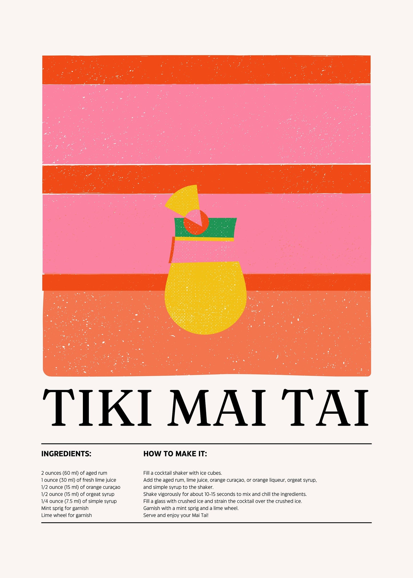 Mai Tai cocktail print