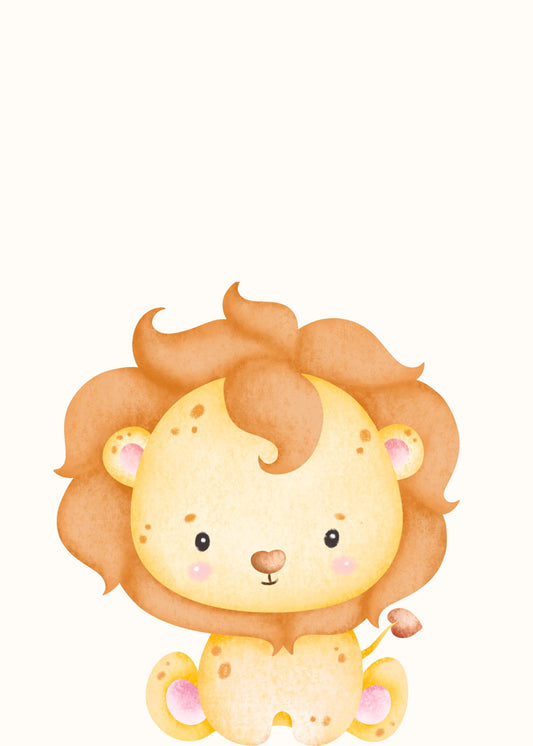 Baby lion poster