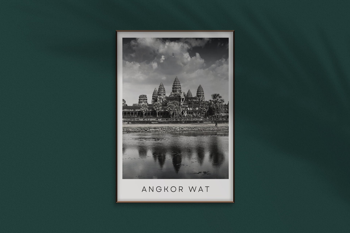 Angkor Wat black and white travel print