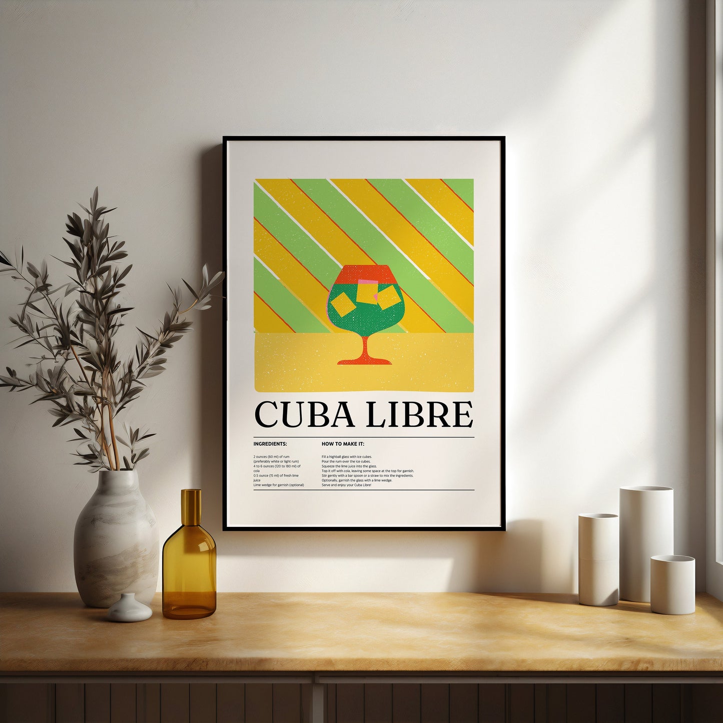Cuba Libre cocktail print