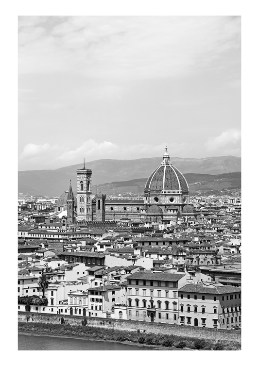 Set of 3 Florence black and white posters
