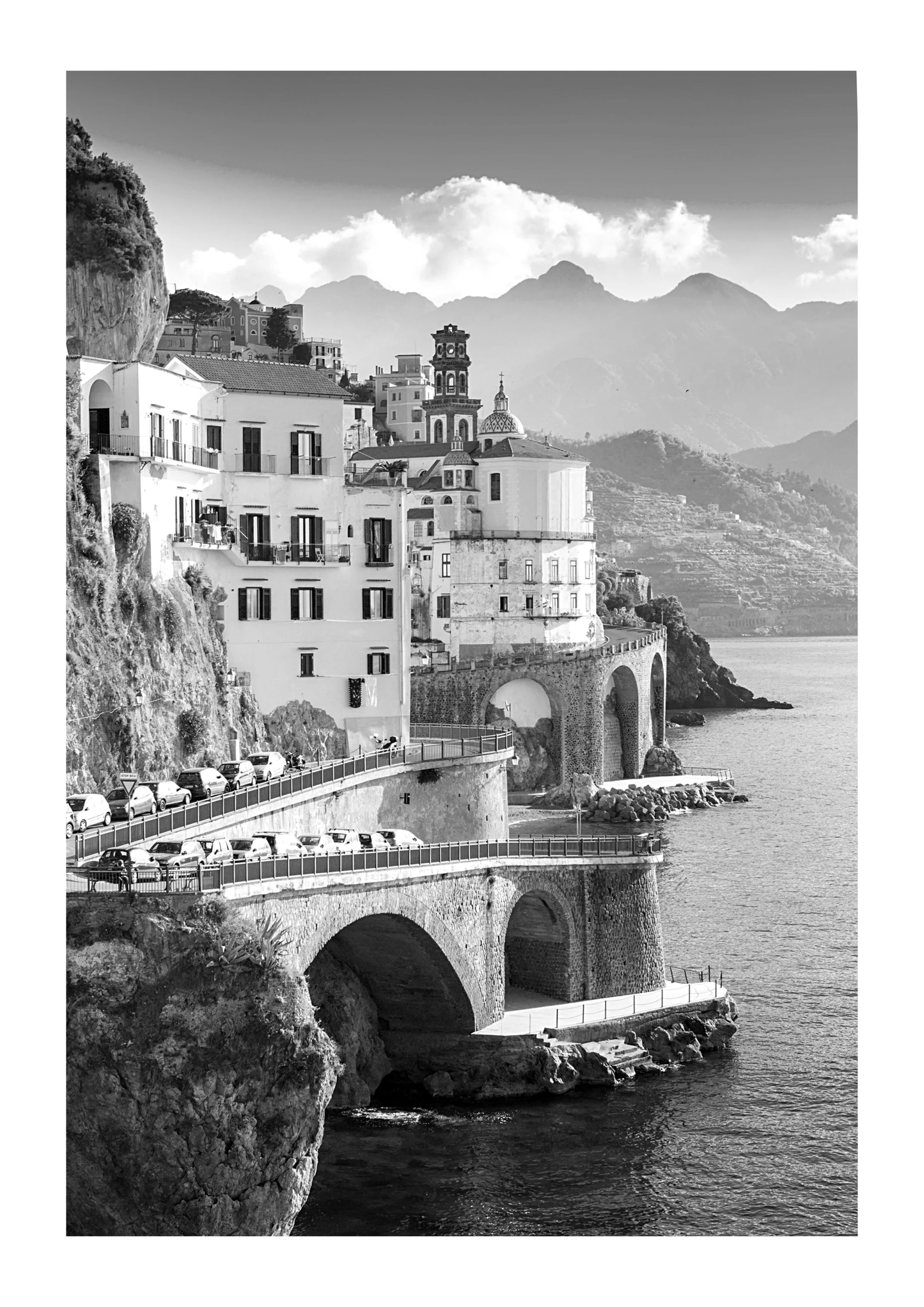 Set of 3 Italy black and white prints