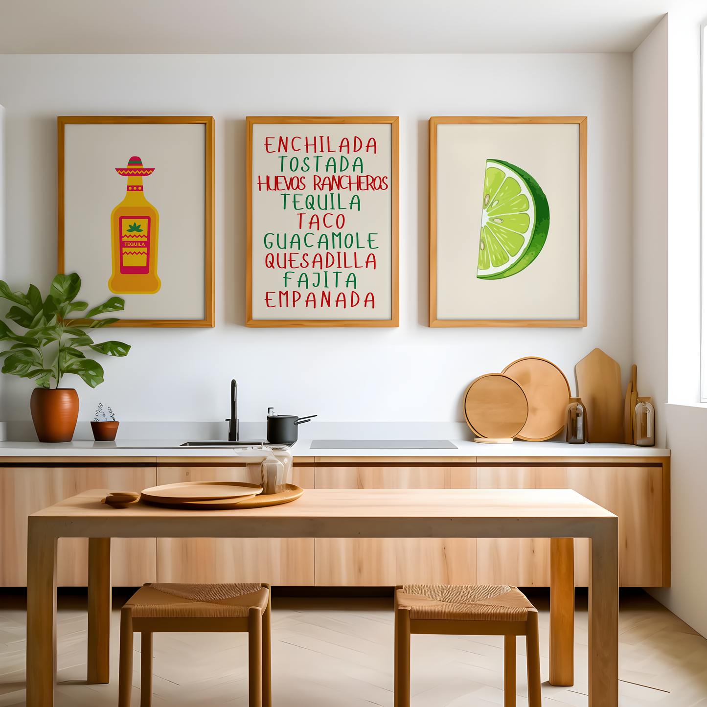 Set of 3 Mexican food posters
