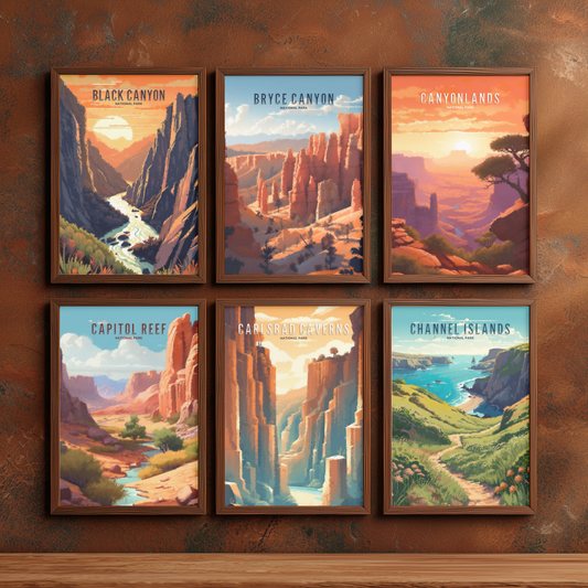 World National Parks Posters-  Choose from 64 parks listed
