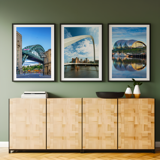 Set of 3 Newcastle city prints