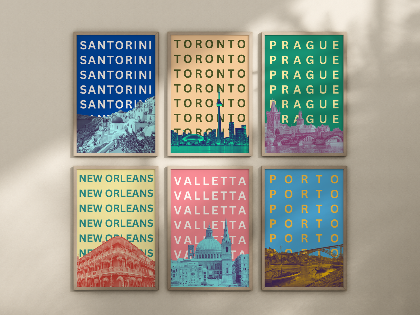 Pop Art style city skyline  posters - ANY location, any colour!