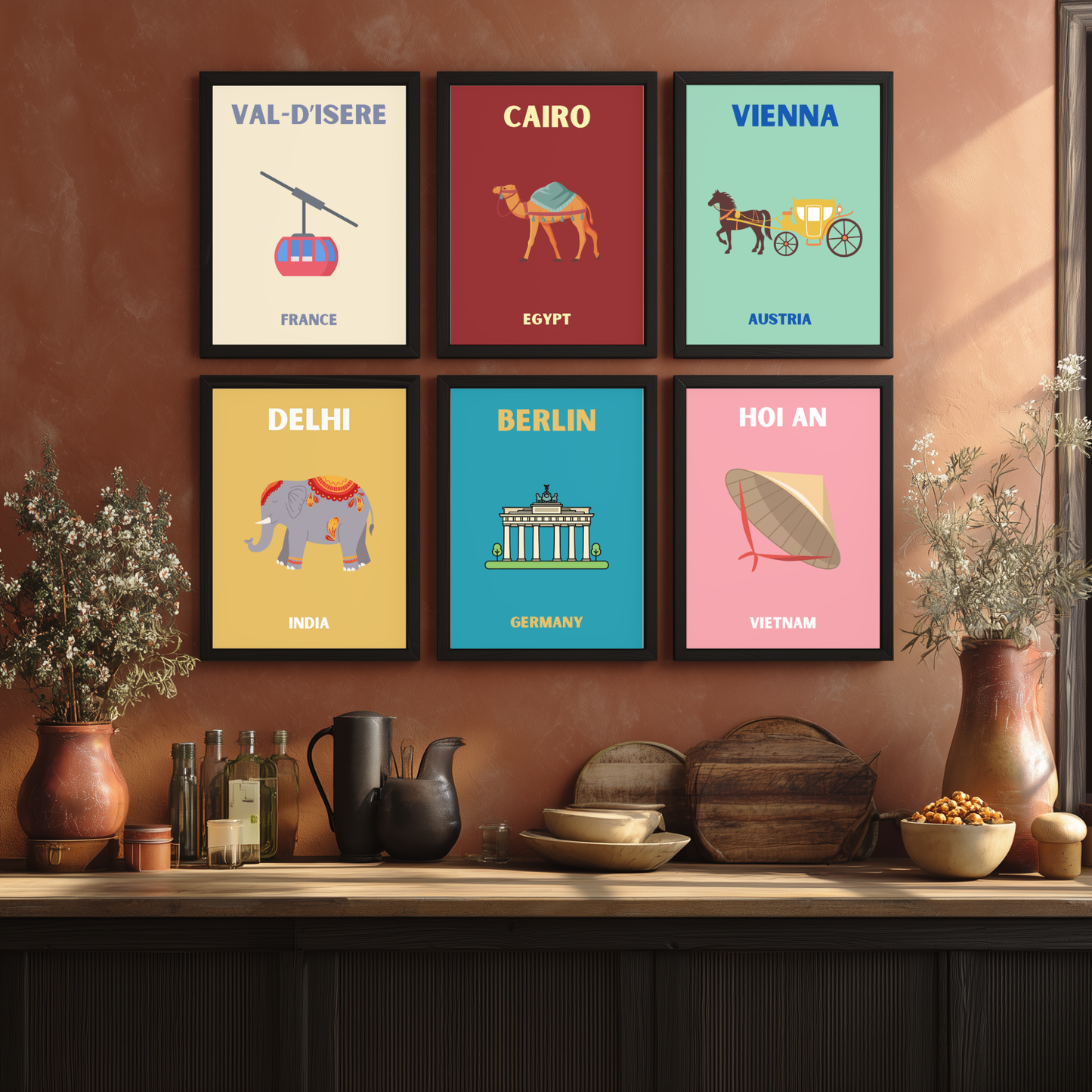 Pop Art style travel posters - ANY location, any colour!