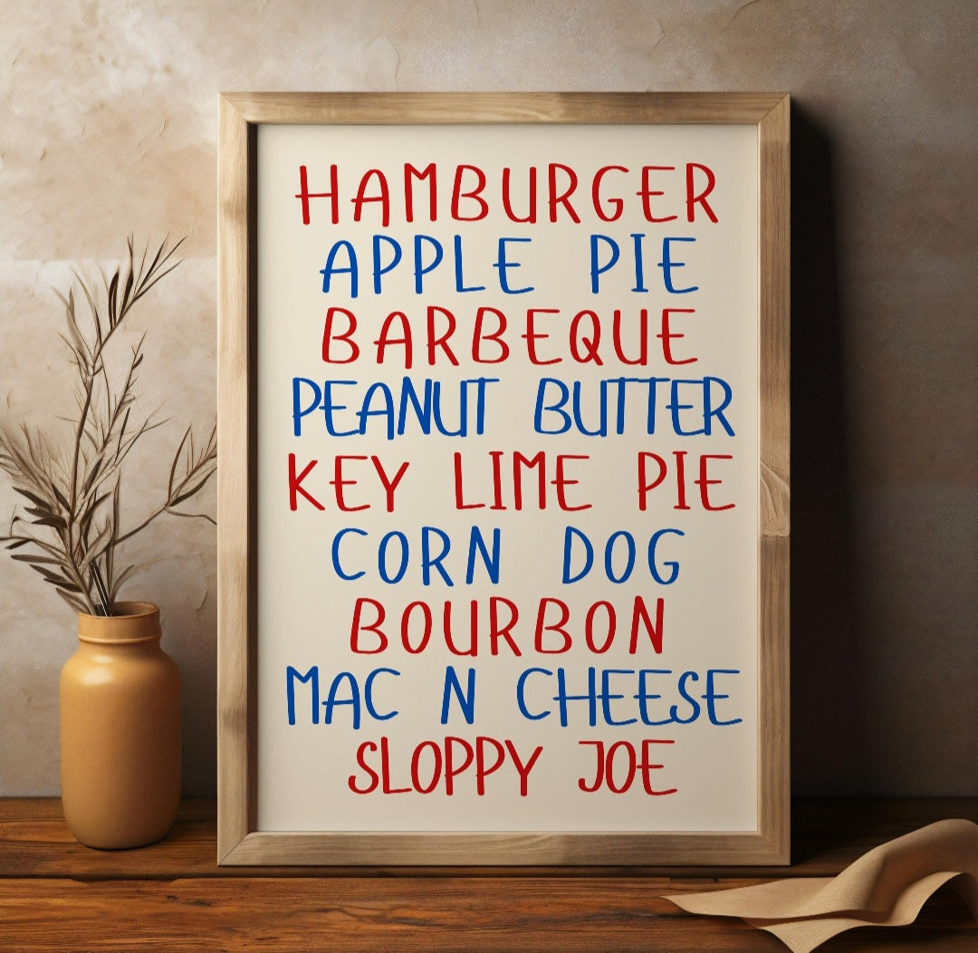 World cuisine food posters - any country.