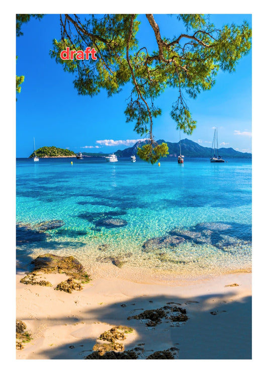 Set of 3 Majorca colour prints
