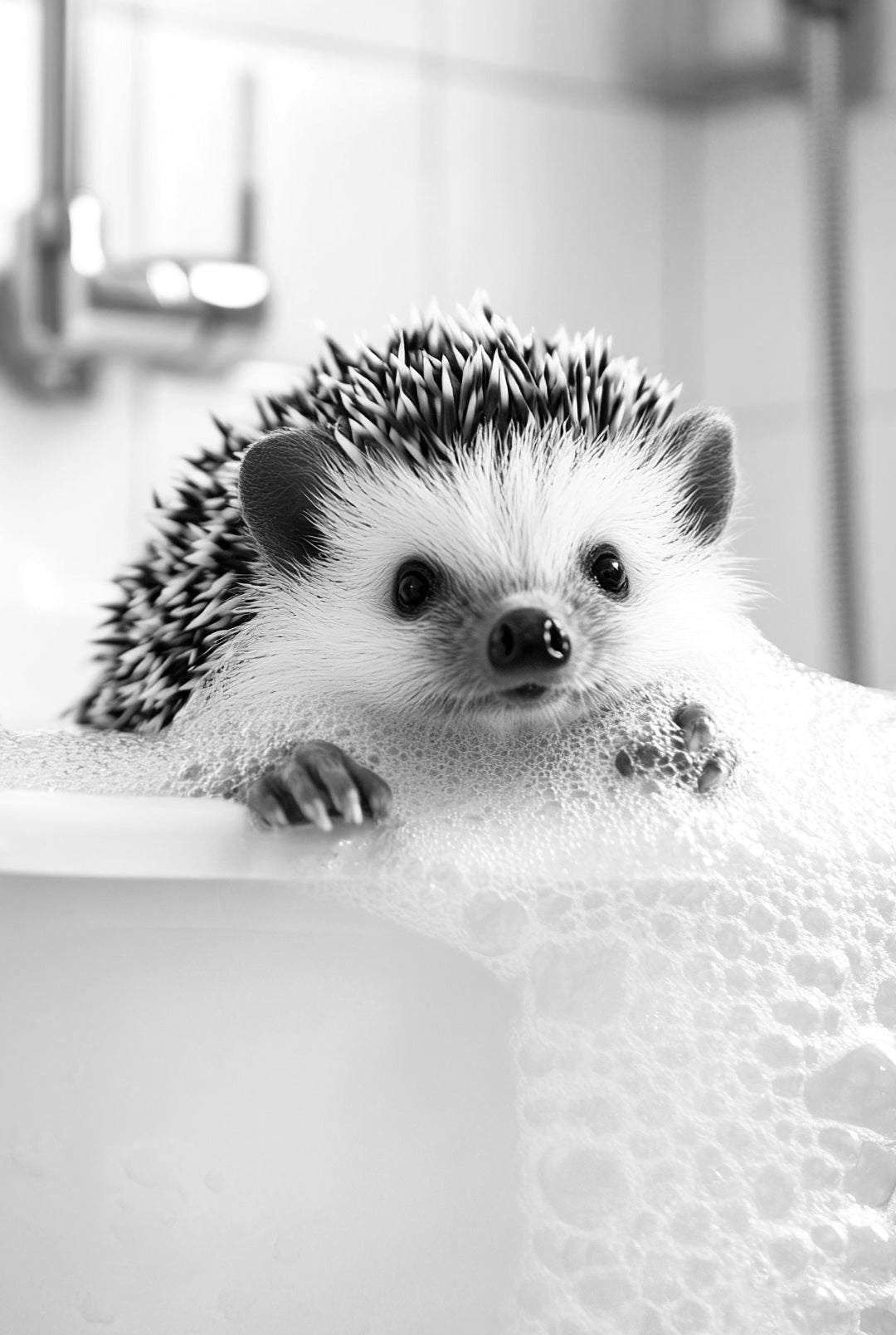 Set of 3 Hedgehogs in the bathrooms posters
