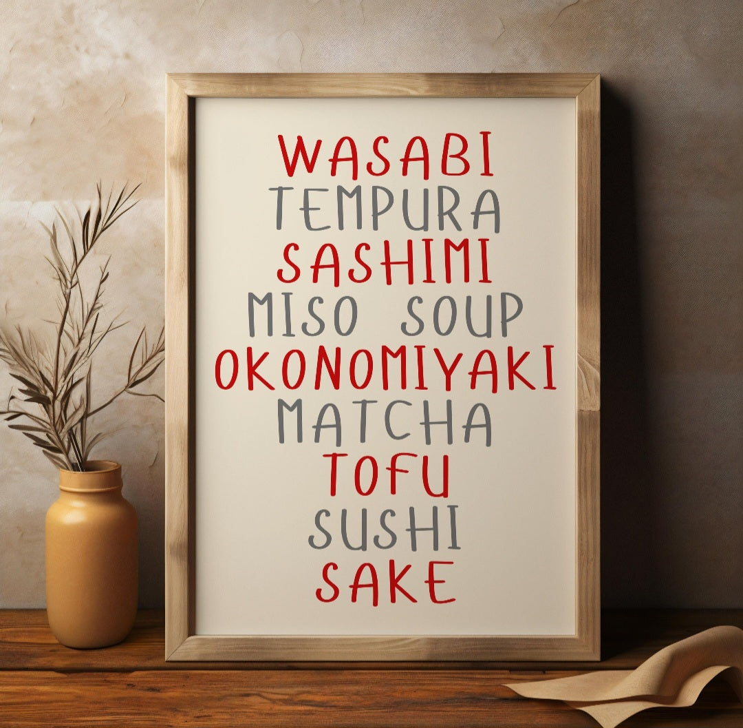 World cuisine food posters - any country.