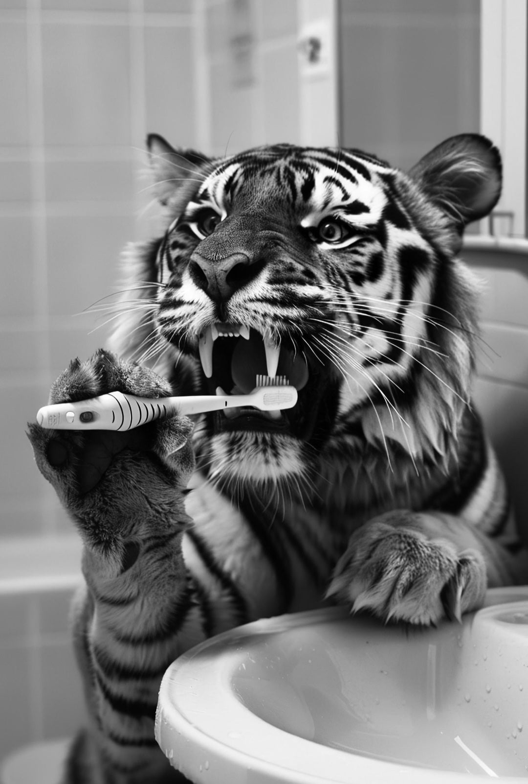 Animals brushing teeth posters. Choose from the animals displayed.