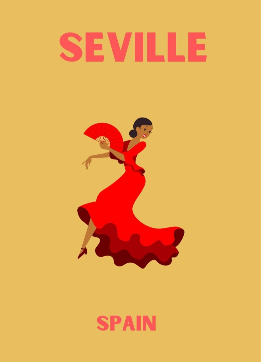 Pop Art style travel posters - ANY location, any colour!