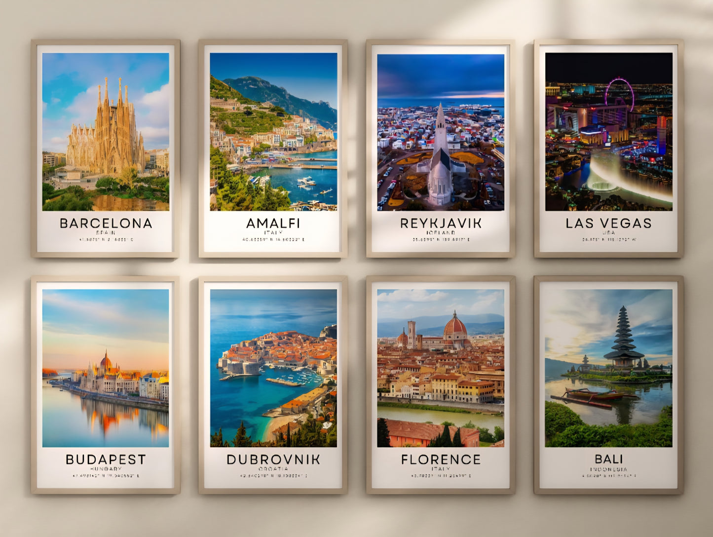 Set of 4 Travel prints - ANY CITY