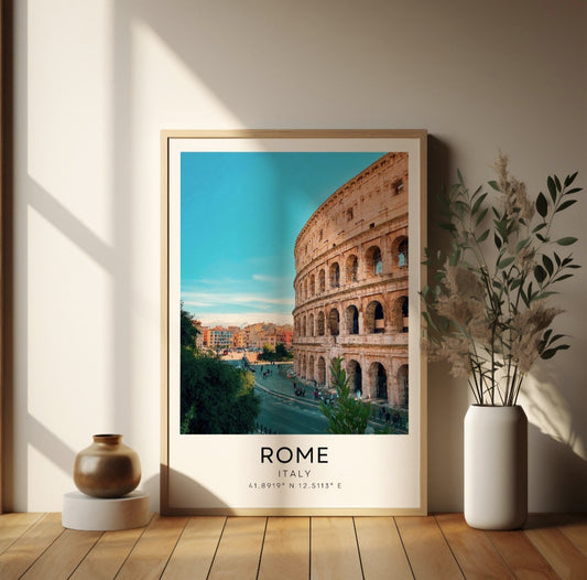 Rome colour city print