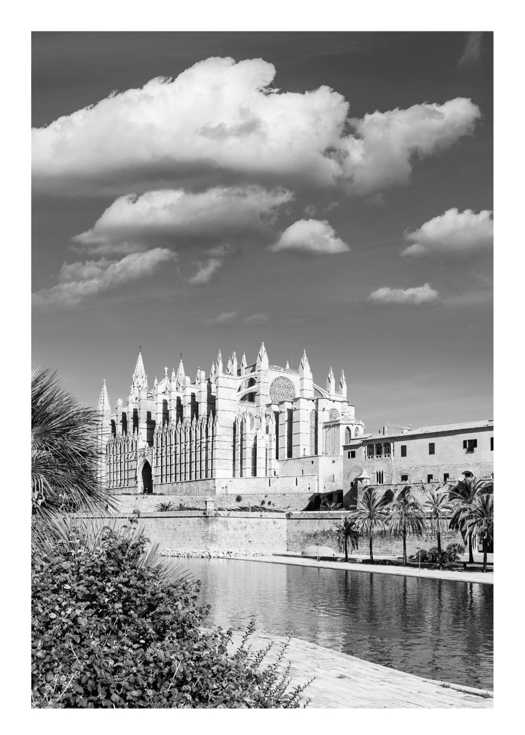 Set of 3 Majorca black and white posters