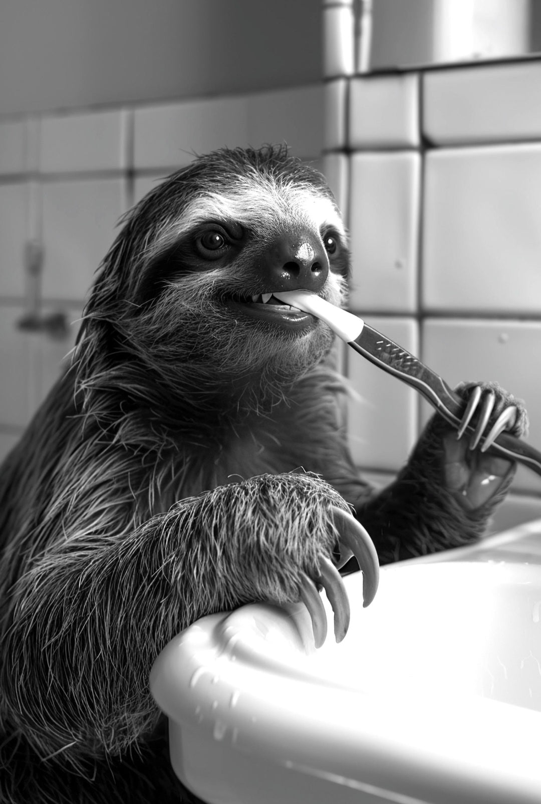 Animals brushing teeth posters. Choose from the animals displayed.
