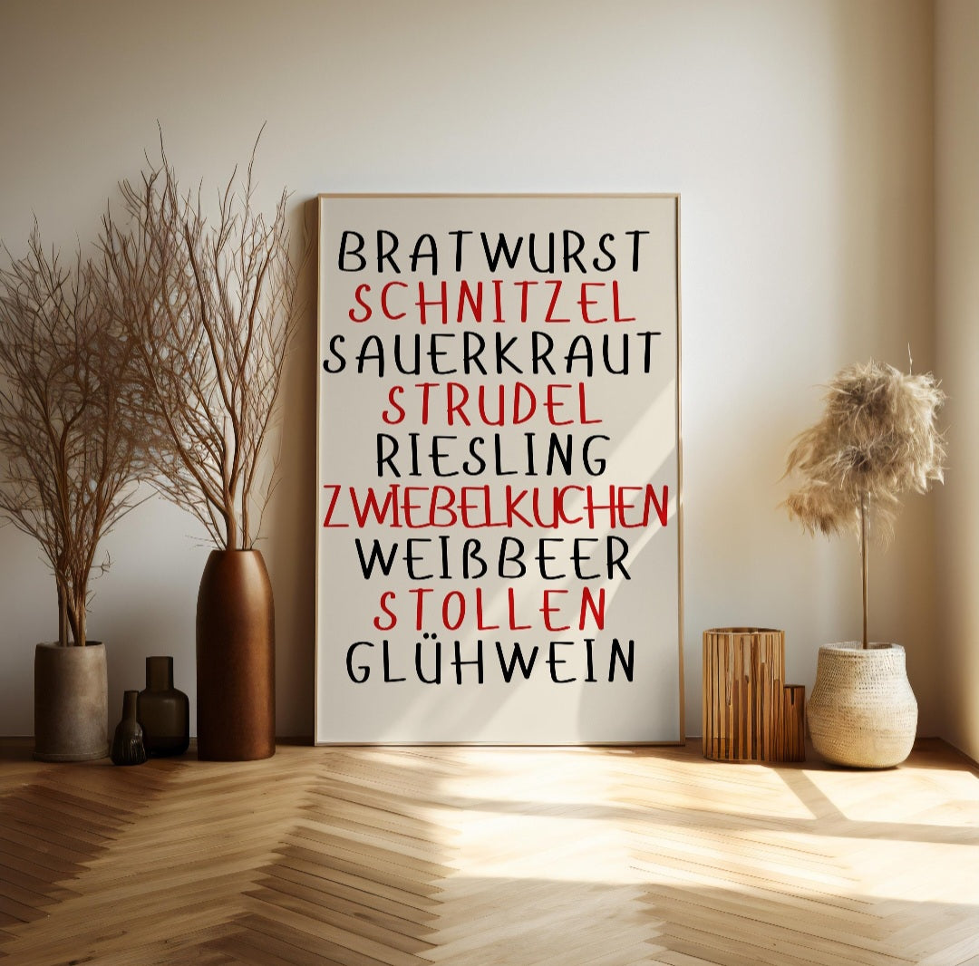 World cuisine food posters - any country.