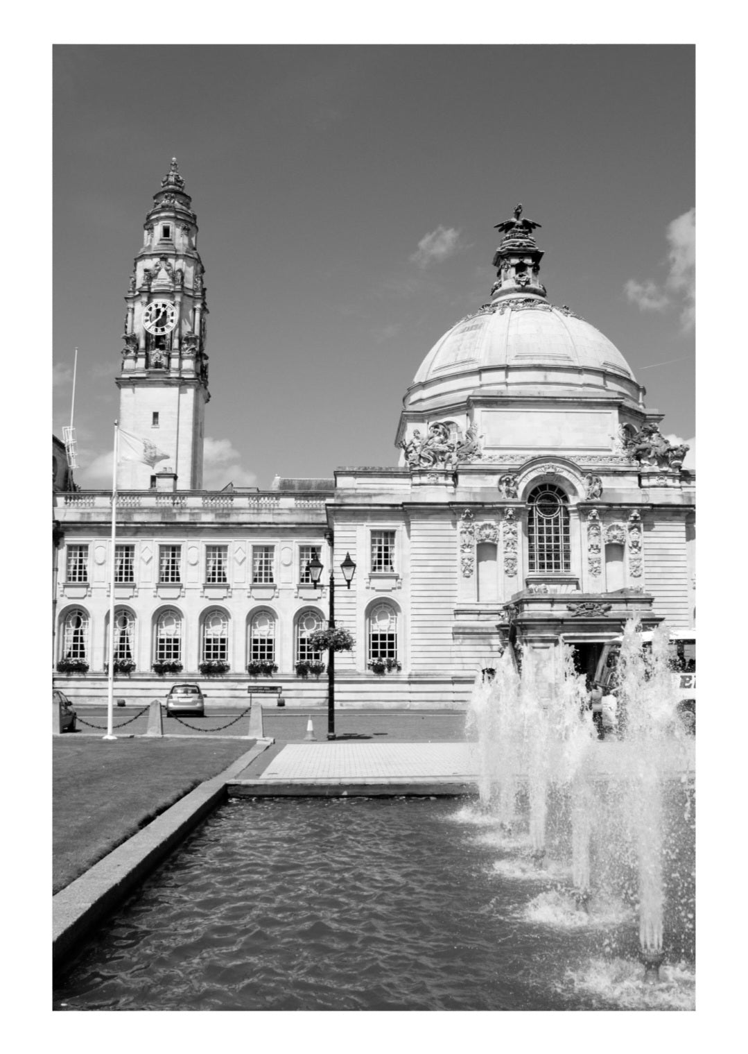Set of 3 Cardiff black and white prints
