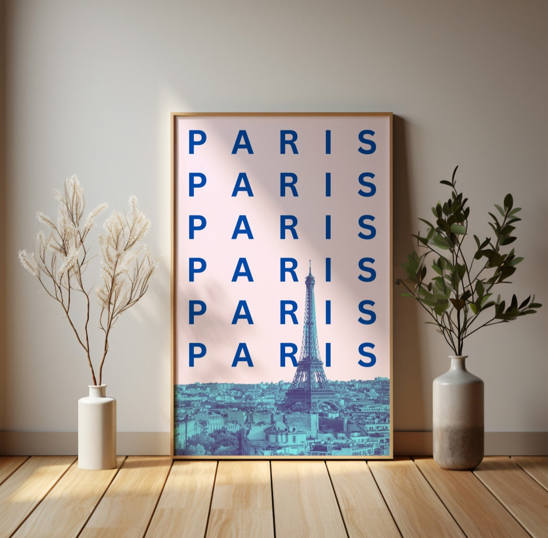 Paris pop art style print