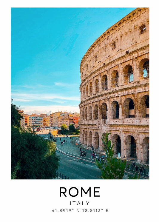 Rome colour city print