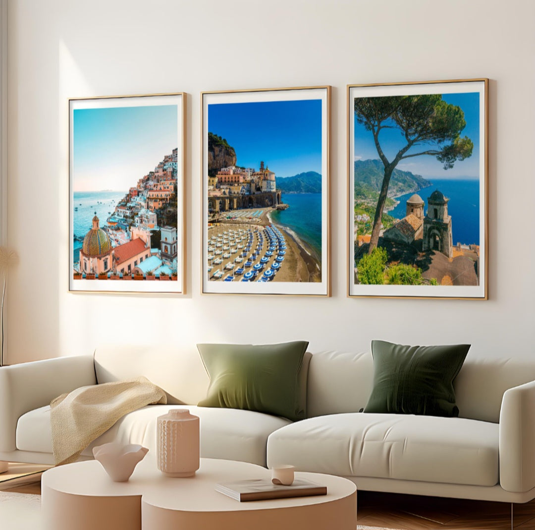 Set of 3 Amalfi prints