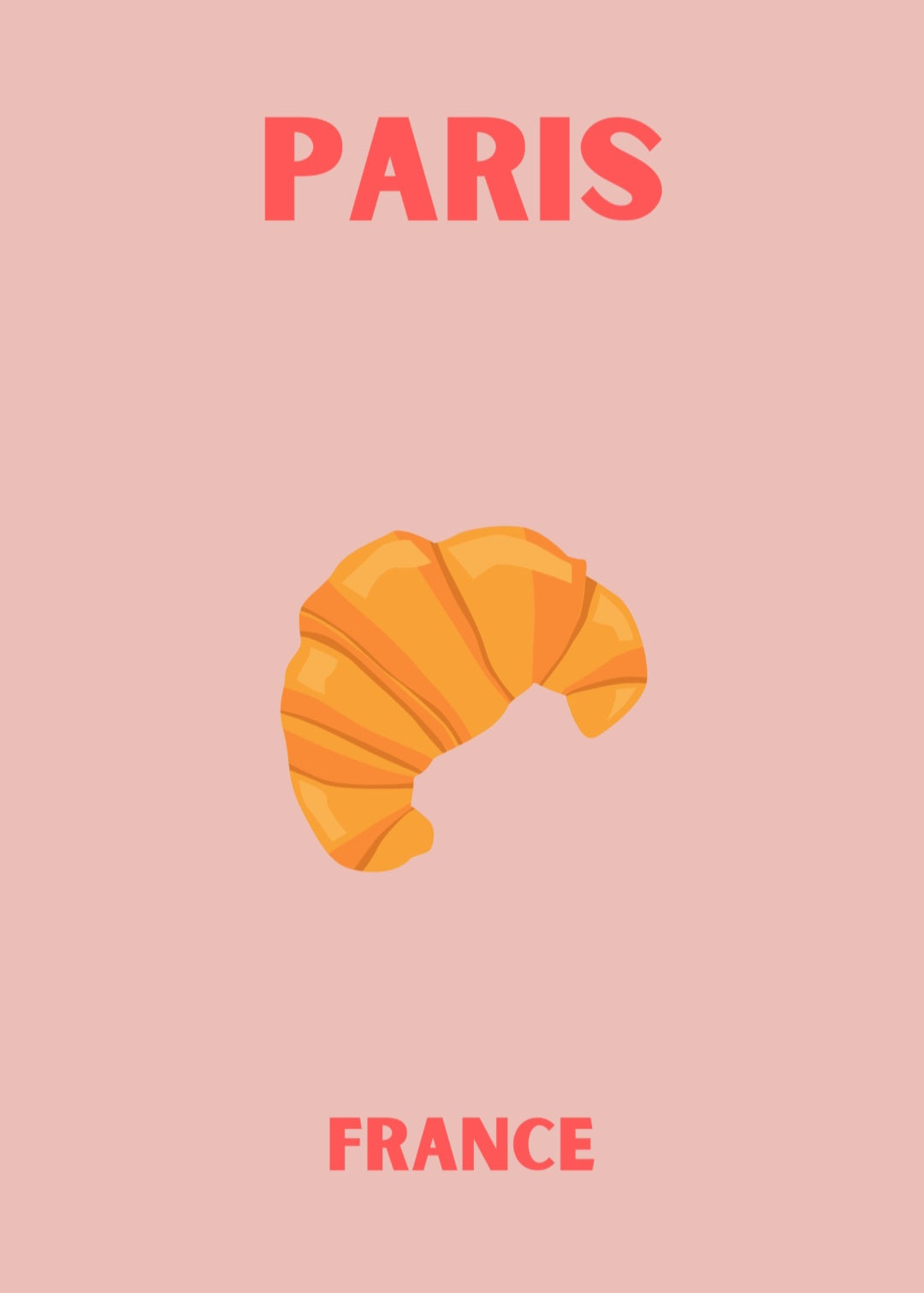 Paris Pop Art style travel print