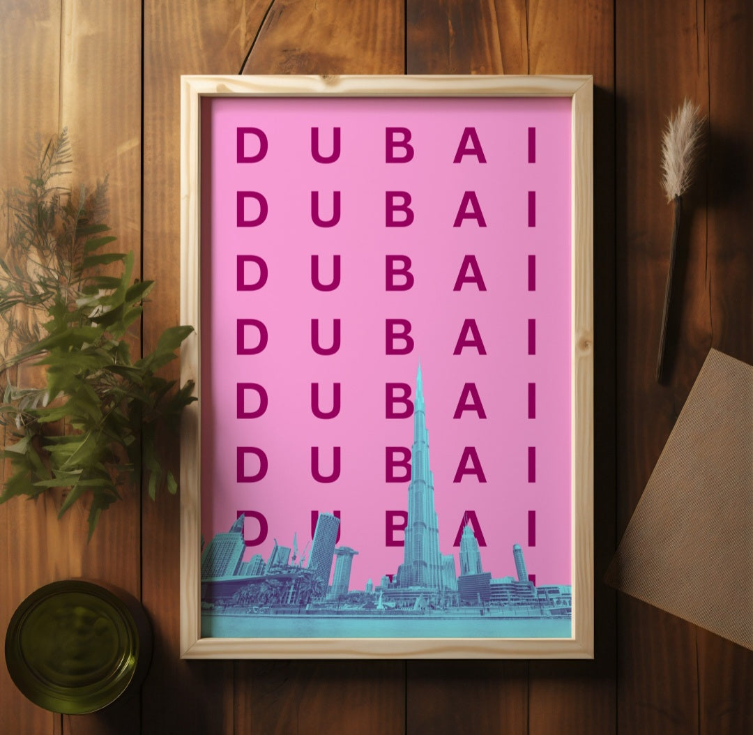 Dubai Pop Art style poster