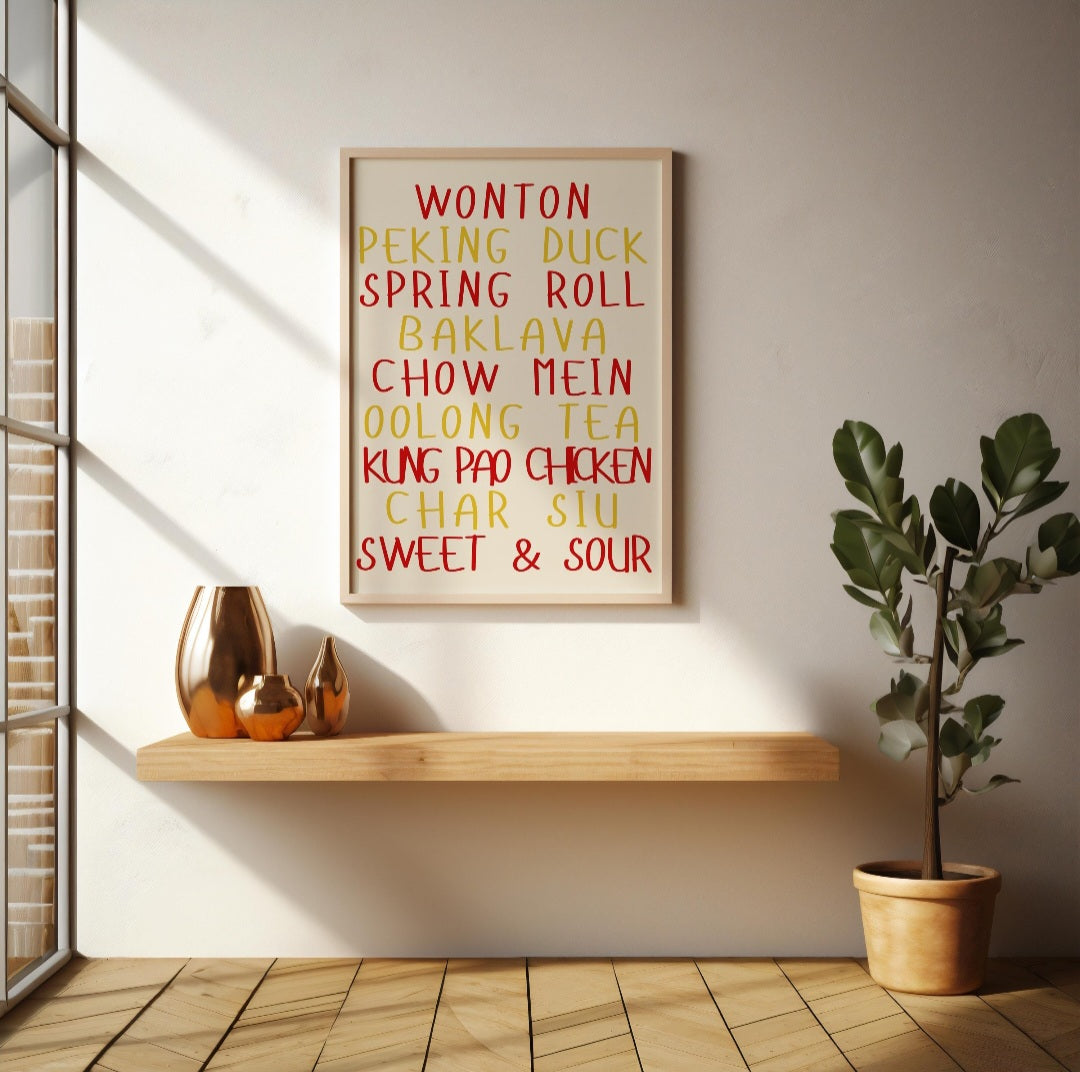 World cuisine food posters - any country.