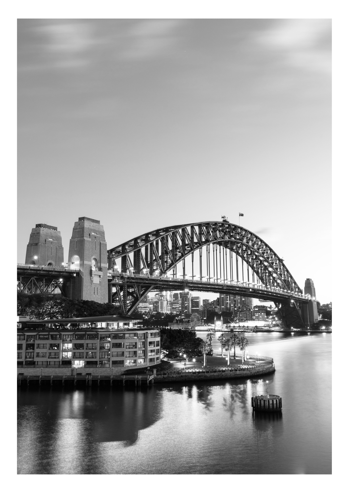 Set of 3 Sydney black and white posters